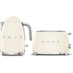 Smeg Jug Kettle & 2 Slice Toaster Set - Cream