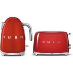 Smeg Jug Kettle & 2 Slice Toaster Set - Red