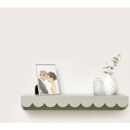 Large Taupe Scalloped Wall Storage Shelf - 61cm Material: Home Decor & Accessories/Shelves & Storage