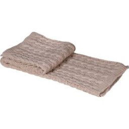 Large Pale Taupe Cable Knit Throw - 160cm x 150cm Material: Home Decor & Accessories/Blanket Throws