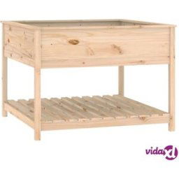 vidaXL Planter with Shelf 111.5x111.5x81 cm Solid Wood Pine