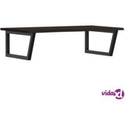 vidaXL Basin Shelf Wall Mounted Steel and Solid Wood Oak