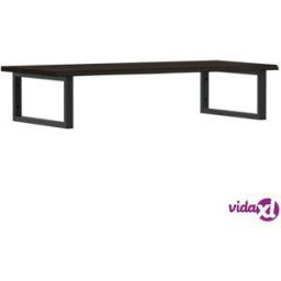 vidaXL Basin Shelf Wall Mounted Steel and Solid Wood Oak