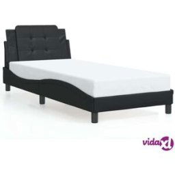 vidaXL Bed Frame without Mattress "Zadar" Black 80x200 cm Faux Leather