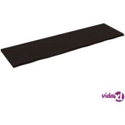 vidaXL Wall Shelf Dark Brown 220x60x(2-4) cm Treated Solid Wood Oak