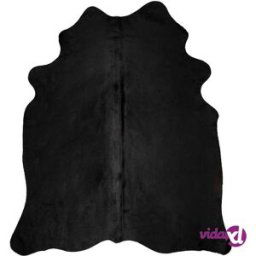 vidaXL Real Cow Hide Rug Black 150x170 cm