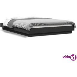 vidaXL Bed Frame without Mattress Black 135x190 cm Double
