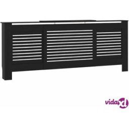 vidaXL MDF Radiator Cover Black 205 cm