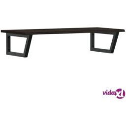 vidaXL Basin Shelf Wall Mounted Steel and Solid Wood Oak