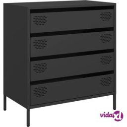 vidaXL Sideboard Black 68x39x73.5 cm Cold-rolled Steel