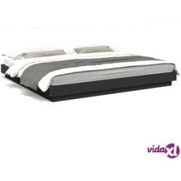 vidaXL Bed Frame without Mattress Black 180x200 cm Super King