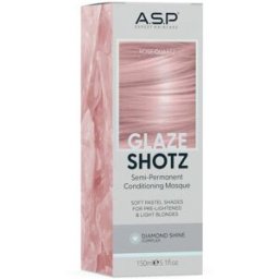 A.S.P Hair Glaze Shotz Semi-Permanent Conditioning Masque Soft Pastel Shades 150mL Rose Quartz