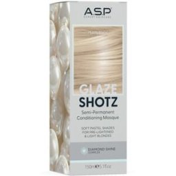 A.S.P Hair Glaze Shotz Semi-Permanent Conditioning Masque Soft Pastel Shades 150mL Pearl Beige