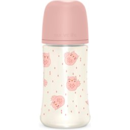 Suavinéx Bonhomia Premium Baby Bottle in Polyamide with Silicone Teat 270mL Pink M