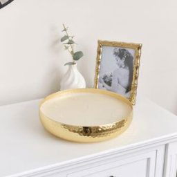 Large Round Hammered Gold 8 Wick Scented Candle - 27cm Material: Home Decor & Accessories/Candles & Candle Pins
