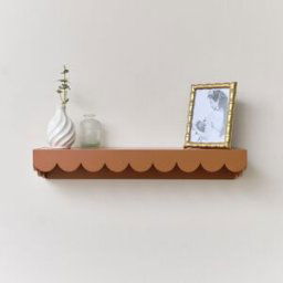 Large Rust Scalloped Wall Storage Shelf - 61cm Material: Home Decor & Accessories/Shelves & Storage