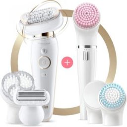 Braun Silk-épil 9 Flex Beauty Set – Epilator with Flexible Head, Electric Shaver & Trimmer, FaceSpa, Wet & Dry, UK Plug, White