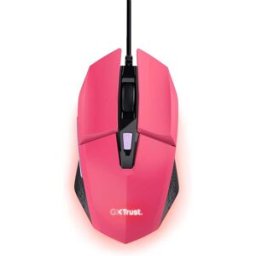 Trust GXT 109P Felox Gaming Mouse – 6 Programmable Buttons, RGB Lighting, 200-6400 DPI, USB, Pink