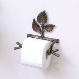 Antique Brass Leaf Detail Textured Toilet Roll Holder Material: Shop By Room/Bathroom/Bathroom Accessories