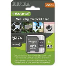 Integral 256GB High Endurance microSD Card – For Dash Cams, CCTV, Drones, 100,000 Hours Recording, New