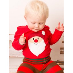 Santa Top 0-6 Months Christmas Clothing For Babies & Toddlers Red 0-6 Months