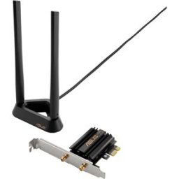 Asus PCE-AXE59BT AXE5400 Wi-Fi 6E PCIe Adapter – Tri-Band, Bluetooth 5.2, OFDMA & MU-MIMO, External Base