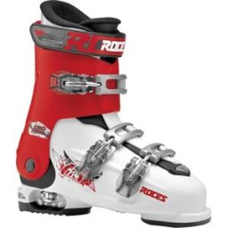 Roces Idea Free 6in1 adjustable Kids Ski Boots (White/Red) - White;Red - Size: 22.5-25.5