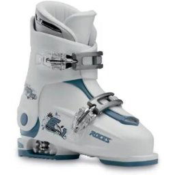 Roces Idea Up 6in1 adjustable Kids Ski Boots (White/Teal) - White;Teal - Size: 19-22