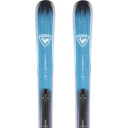 Rossignol Rallybird JR + Kid4 Bindings Kids Skis (Grey) - Grey;Orange