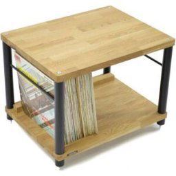 Apollo Storm 6 2 Shelf Vinyl Storage Module - Black-Natural Oak