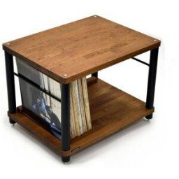 Apollo Storm 6 2 Shelf Vinyl Storage Module - Black-Dark Oak