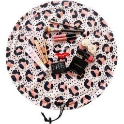 Donna May London Lay Flat Washable Collection Makeup Bag Nude Leopard