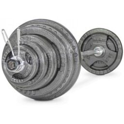 BodyMax 145Kg Olympic Cast Iron Tri-Grip Weight Set (7ft Bar)