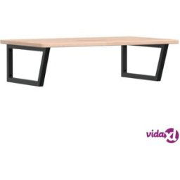 vidaXL Basin Shelf Wall Mounted Steel and Solid Wood Oak