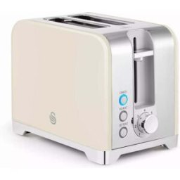Swan Solace 2-Slice Stainless Steel Toaster - Gloss Cream