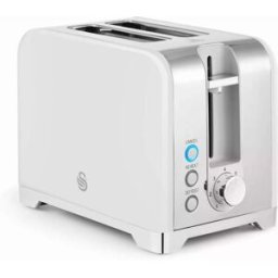 Swan Solace 2-Slice Stainless Steel Toaster - Gloss White