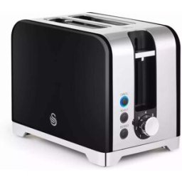 Swan Solace 2-Slice Stainless Steel Toaster - Gloss Black