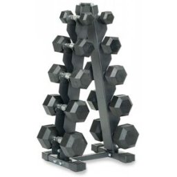 Taurus 5 Pair Hex Dumbbell Set with Rack (2-10kg)