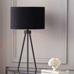 Gemini Matt Black Tripod Table Lamp