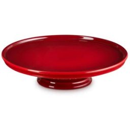 Le Creuset Stoneware 30cm Footed Cake Stand - Cerise