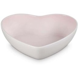 Le Creuset 30cm Heart Stoneware Serving Bowl - Shell Pink