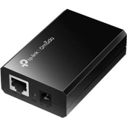 TP-LINK 802.3at/af Gigabit PoE Injector - Non-PoE to PoE Adapter, 15.4W, LED Indicator, Plug & Play, Desktop/Wall-Mount, Up to 100m, Black (PoE150S)