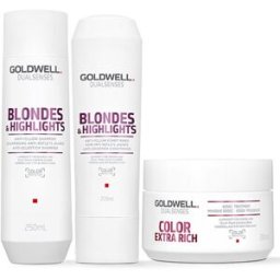 Goldwell Dual Senses Blonde & Highlights Anti-Yellow Shampoo 250ml, Co