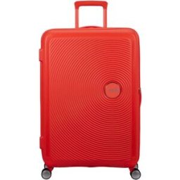 American Tourister Soundbox 77cm 4-Wheel Expandable Suitcase - Neon Orange