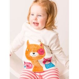 Blade & Rose Willow the Cat Top 0-6 Months White 0-6 Months