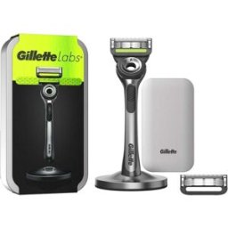 Gillette Labs Men’s Razor with Exfoliating Bar & Travel Case, New
