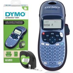 Dymo LetraTag LT-100H Handheld Label Maker ABC Keyboard Label Printer with Easy-to-Use, 13 Character LCD Screen for Home or Office Blue, New