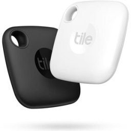 Tile Mate (2022) - Bluetooth Item Finder 2-Pack (Black/White) 60m Range, Works with Alexa, Google Home, iOS & Android Key & Remote Tracker, New