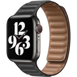 Apple Watch Leather Link (40mm) - Black - Small, Used - Like New