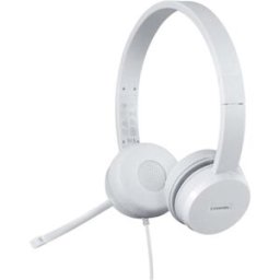 110 Stereo Headset - ClouLenovo 110 USB Stereo Headset, Noise Cancelling, Adjustable Boom Mic, Long Cable, Works with Chromebook - Silver/Grey (GXD1B67867)d Grey, New